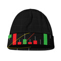 Stock Market Candlestick Print Beanie