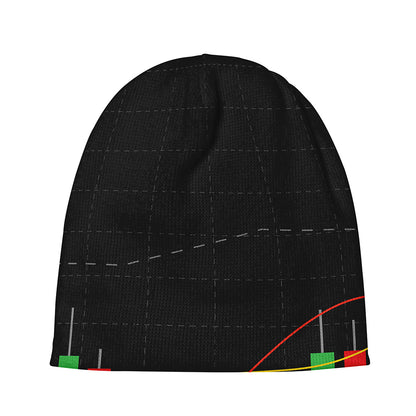 Stock Market Candlestick Print Beanie