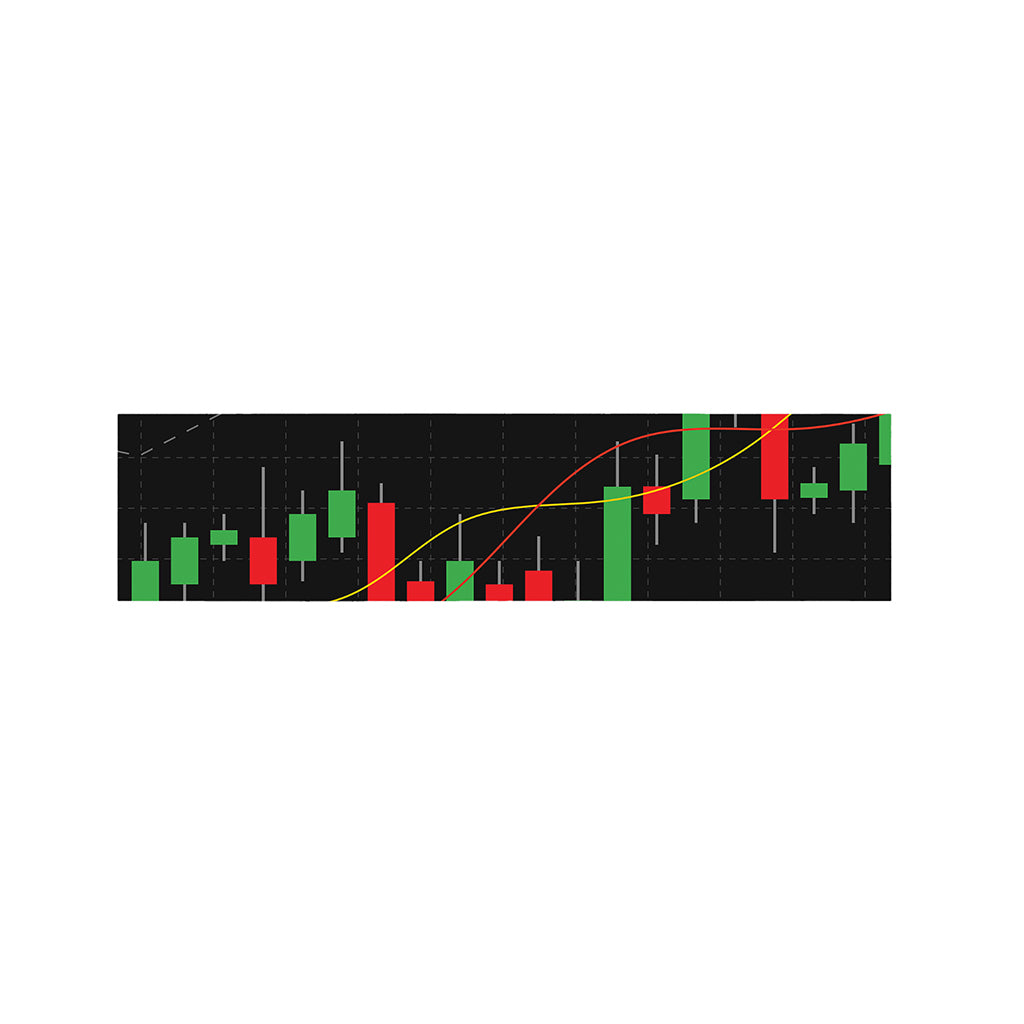 Stock Market Candlestick Print Bed Runner