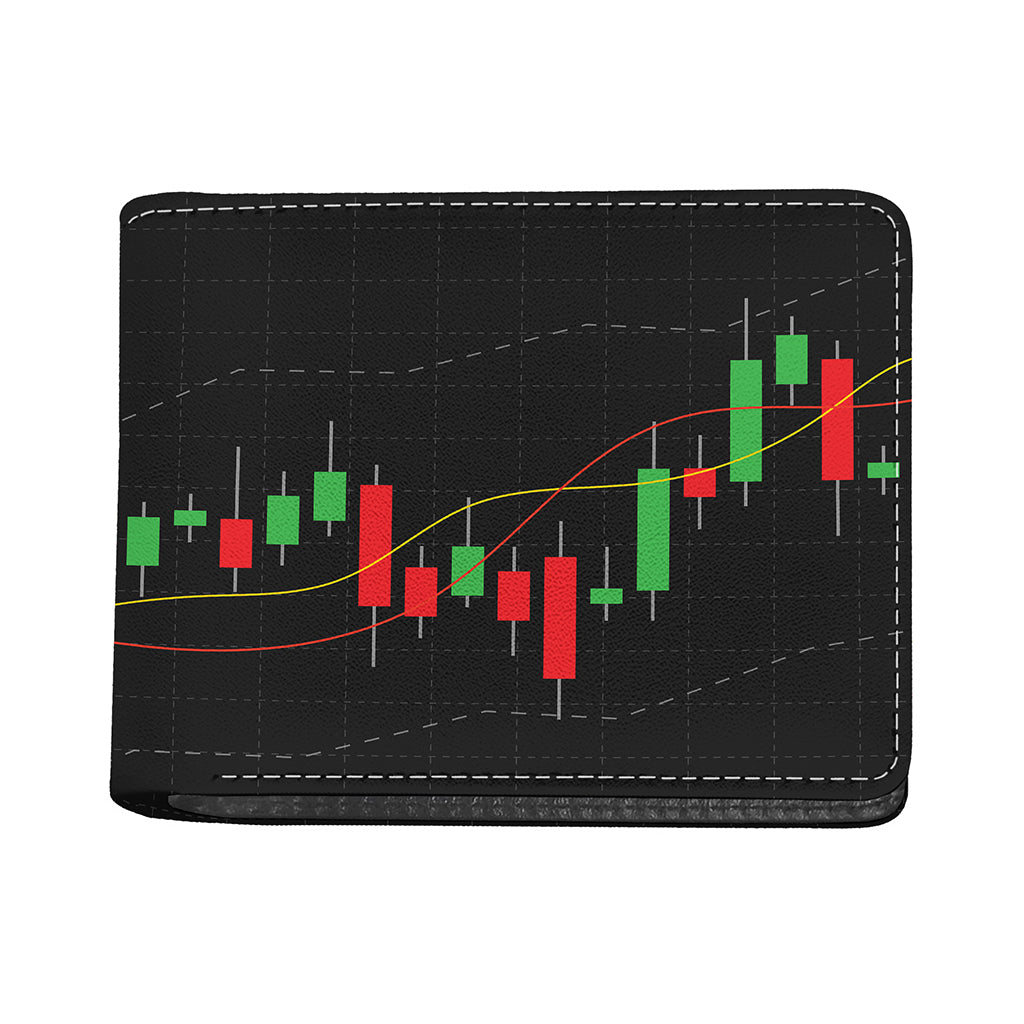 Stock Market Candlestick Print Bifold Wallet