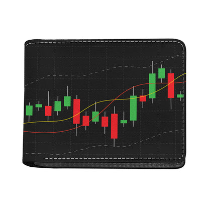 Stock Market Candlestick Print Bifold Wallet