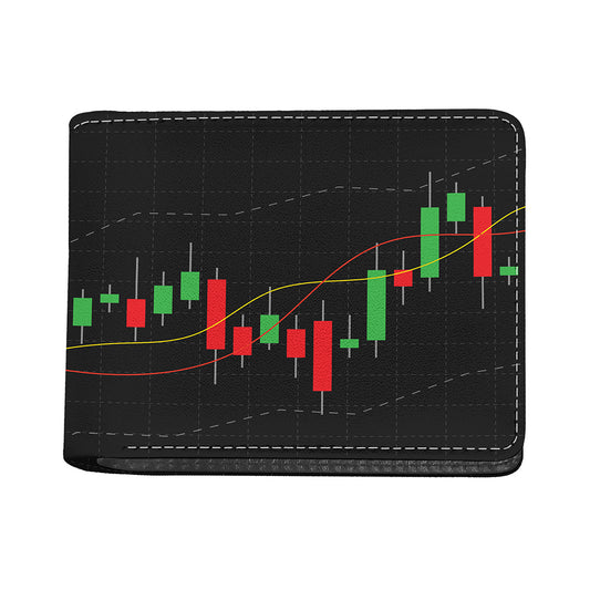 Stock Market Candlestick Print Bifold Wallet