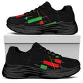 Stock Market Candlestick Print Black Chunky Shoes