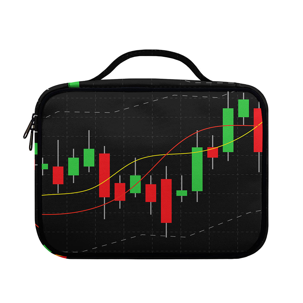 Stock Market Candlestick Print Briefcase Bible Bag