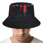 Stock Market Candlestick Print Bucket Hat