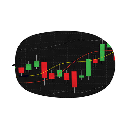 Stock Market Candlestick Print Car Side Mirror Covers