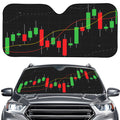 Stock Market Candlestick Print Car Windshield Sun Shade