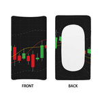 Stock Market Candlestick Print Changing Pad Cover