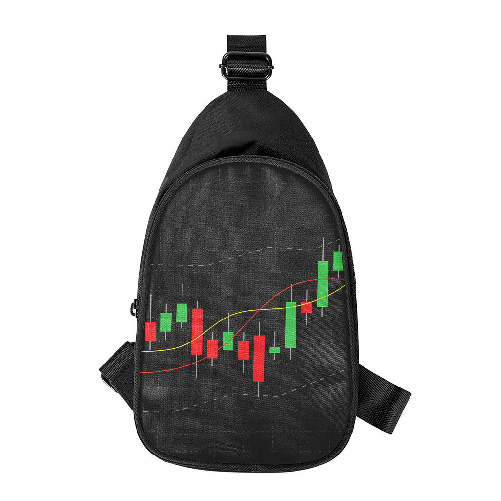 Stock Market Candlestick Print Chest Bag