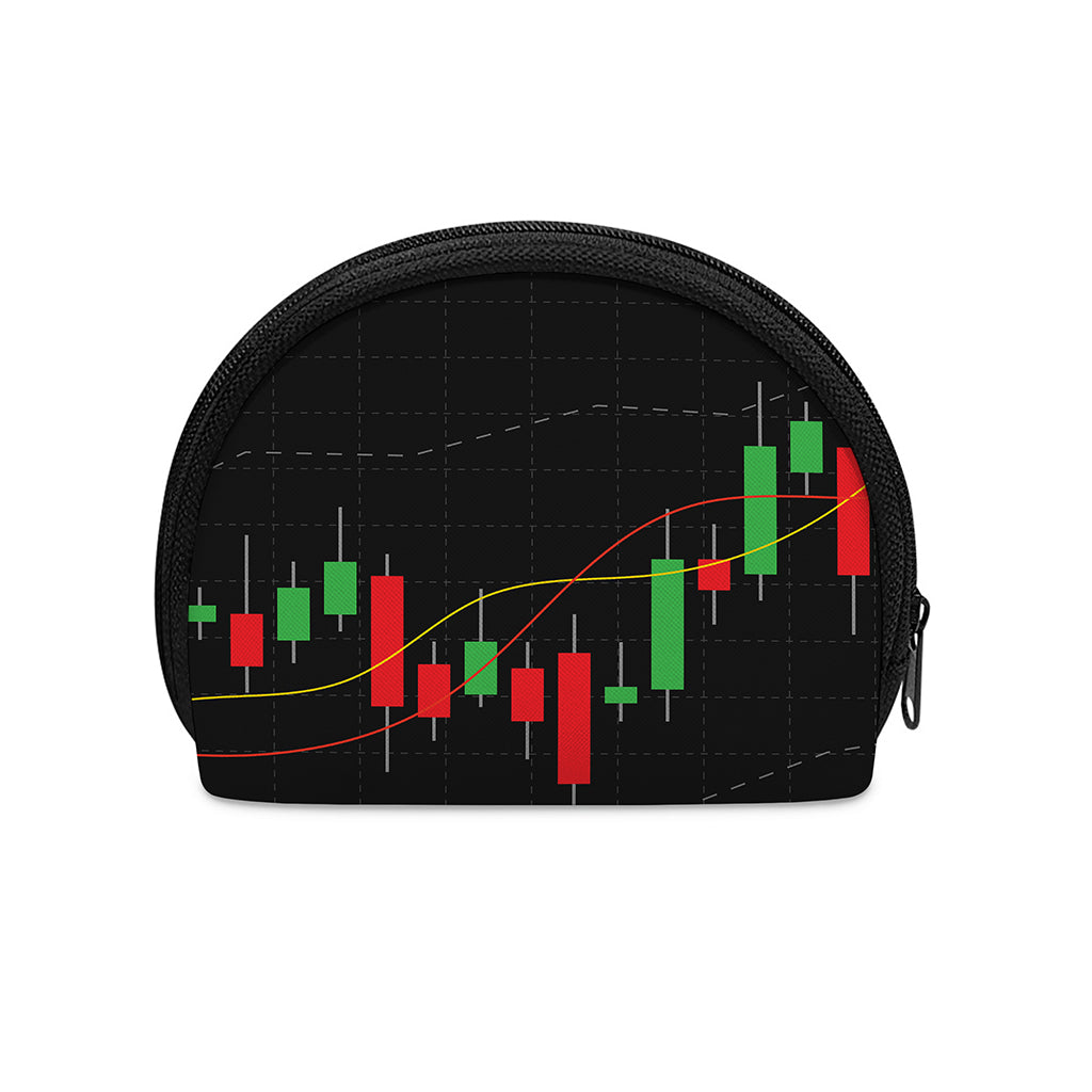 Stock Market Candlestick Print Coin Purse