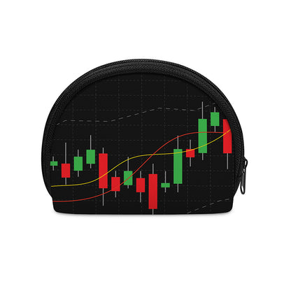Stock Market Candlestick Print Coin Purse
