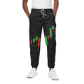 Stock Market Candlestick Print Cotton Sweatpants