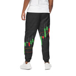 Stock Market Candlestick Print Cotton Pants