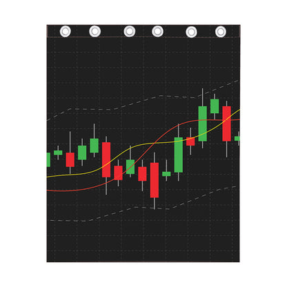 Stock Market Candlestick Print Curtain