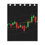 Stock Market Candlestick Print Curtain