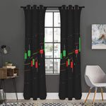Stock Market Candlestick Print Curtain