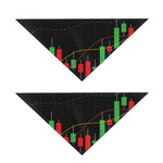 Stock Market Candlestick Print Dog Bandana