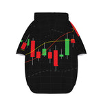 Stock Market Candlestick Print Dog Zip Up Hoodie