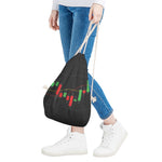 Stock Market Candlestick Print Drawstring Bag