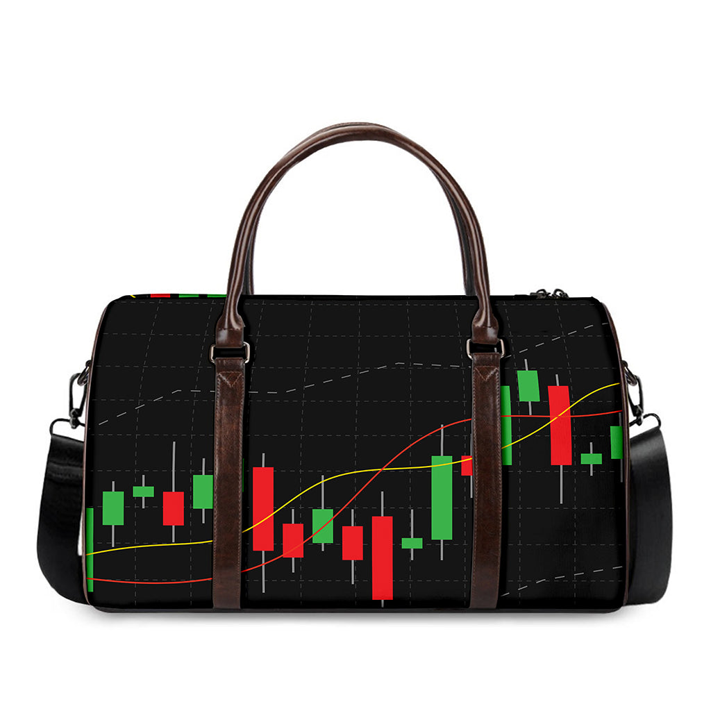 Stock Market Candlestick Print Duffle Bag