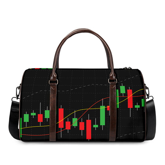 Stock Market Candlestick Print Duffle Bag