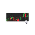Stock Market Candlestick Print Extended Mouse Pad