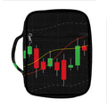 Stock Market Candlestick Print Front Pocket Bible Bag