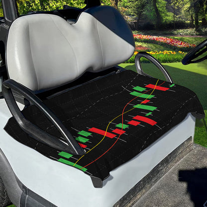 Stock Market Candlestick Print Golf Cart Seat Cover