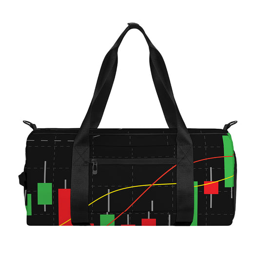 Stock Market Candlestick Print Gym Bag