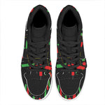 Stock Market Candlestick Print High Top Leather Sneakers