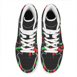 Stock Market Candlestick Print High Top Leather Sneakers