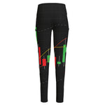 Stock Market Candlestick Print High-Waisted Pocket Leggings