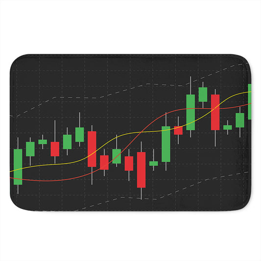 Stock Market Candlestick Print Indoor Door Mat