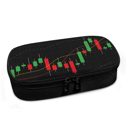 Stock Market Candlestick Print Insulin Cooler Travel Case