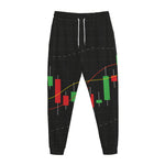 Stock Market Candlestick Print Jogger Pants