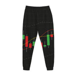 Stock Market Candlestick Print Jogger Pants