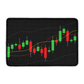 Stock Market Candlestick Print Kitchen Mat