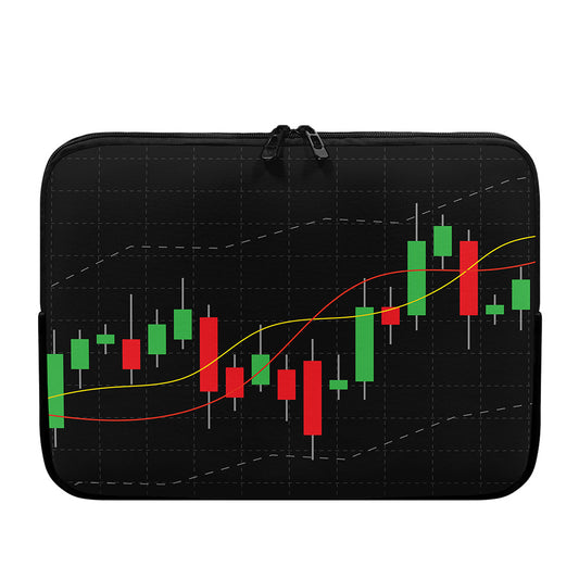 Stock Market Candlestick Print Laptop Sleeve