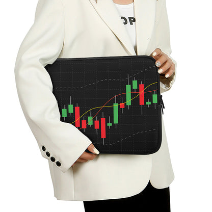 Stock Market Candlestick Print Laptop Sleeve