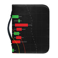 Stock Market Candlestick Print Leather Bible Cover