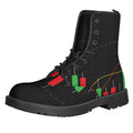 Stock Market Candlestick Print Lace-Up Boots