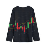 Stock Market Candlestick Print Long Sleeve Short Coat