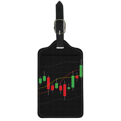 Stock Market Candlestick Print Luggage Tag