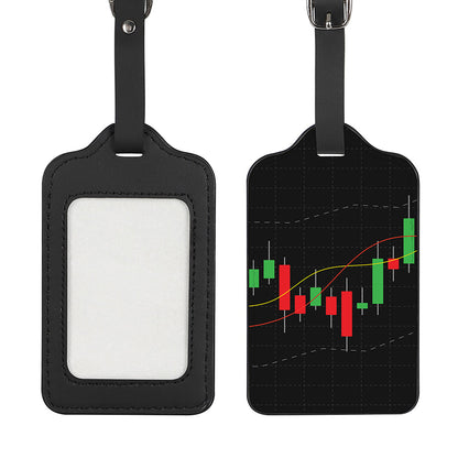 Stock Market Candlestick Print Luggage Tag