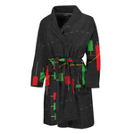 Stock Market Candlestick Print Men's Bathrobe