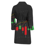Stock Market Candlestick Print Men's Bathrobe