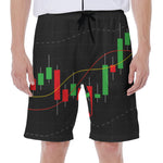 Stock Market Candlestick Print Men's Beach Shorts