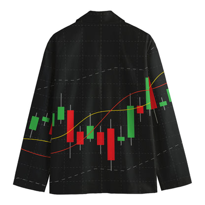 Stock Market Candlestick Print Men's Blazer