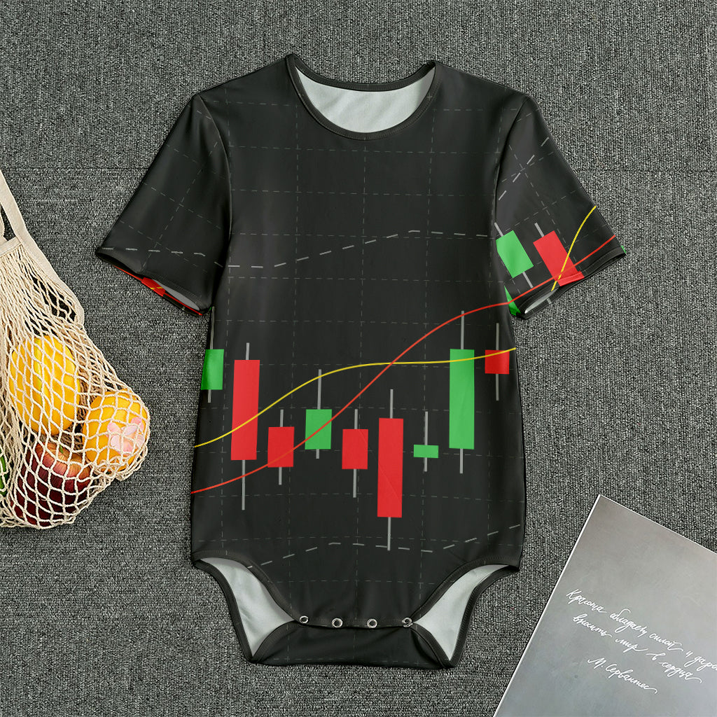 Stock Market Candlestick Print Men's Bodysuit