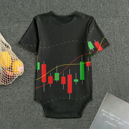 Stock Market Candlestick Print Men's Bodysuit
